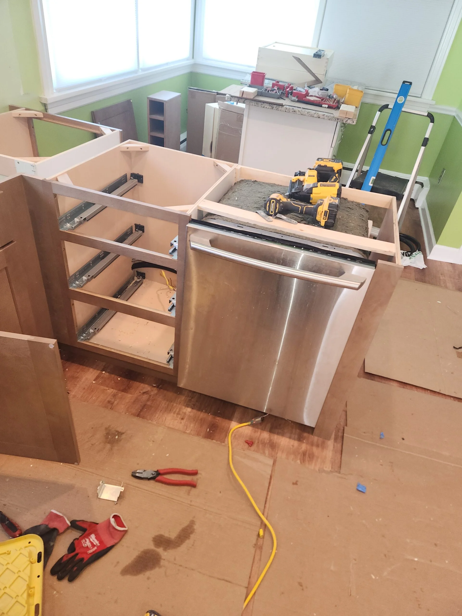 Contemporary Kitchen Under Construction Kitchen Remodel by S & K Construction project photo